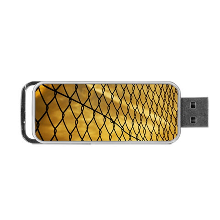 Chain Link Fence Sunset Wire Steel Fence Portable USB Flash (One Side)