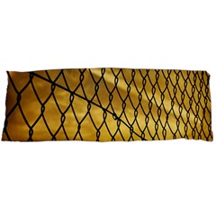 Chain Link Fence Sunset Wire Steel Fence Body Pillow Case (dakimakura) by artworkshop