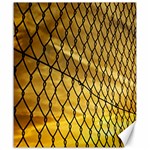 Chain Link Fence Sunset Wire Steel Fence Canvas 20  x 24  19.57 x23.15  Canvas - 1