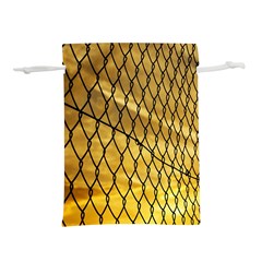 Chain Link Fence Sunset Wire Steel Fence Lightweight Drawstring Pouch (l) by artworkshop