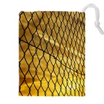 Chain Link Fence Sunset Wire Steel Fence Drawstring Pouch (5XL) Front