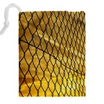 Chain Link Fence Sunset Wire Steel Fence Drawstring Pouch (5XL) Back