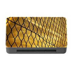 Chain Link Fence Sunset Wire Steel Fence Memory Card Reader With Cf by artworkshop