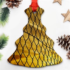 Chain Link Fence Sunset Wire Steel Fence Ornament (christmas Tree) 