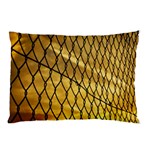 Chain Link Fence Sunset Wire Steel Fence Pillow Case (Two Sides) Back