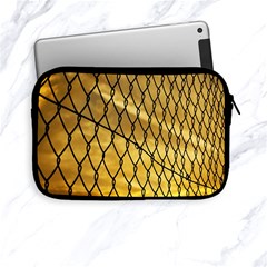 Chain Link Fence Sunset Wire Steel Fence Apple Ipad Mini Zipper Cases by artworkshop