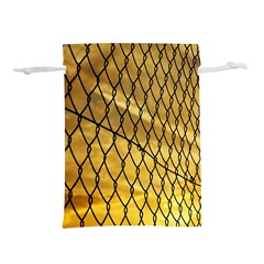 Chain Link Fence Sunset Wire Steel Fence Lightweight Drawstring Pouch (m) by artworkshop