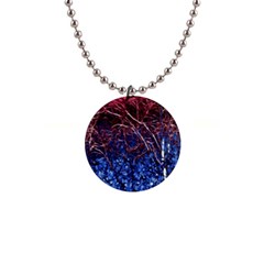 Autumn Fractal Forest Background 1  Button Necklace by Amaryn4rt