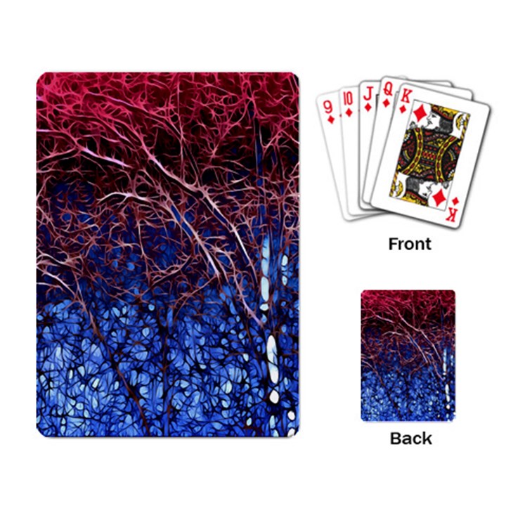 Autumn Fractal Forest Background Playing Cards Single Design (Rectangle)