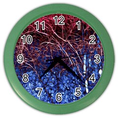 Autumn Fractal Forest Background Color Wall Clock by Amaryn4rt