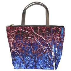 Autumn Fractal Forest Background Bucket Bag by Amaryn4rt