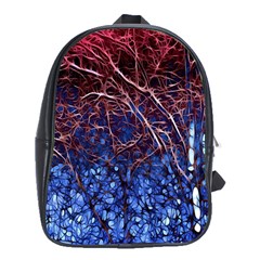 Autumn Fractal Forest Background School Bag (xl) by Amaryn4rt