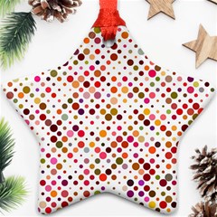 Colorful-polkadot Ornament (star) by nate14shop