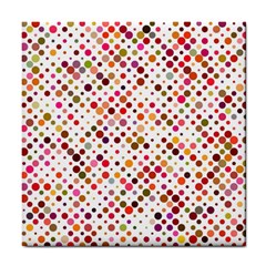 Colorful-polkadot Tile Coaster by nate14shop