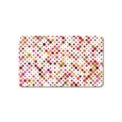 Colorful-polkadot Magnet (name Card) by nate14shop