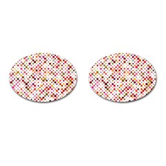 Colorful-polkadot Cufflinks (oval) by nate14shop