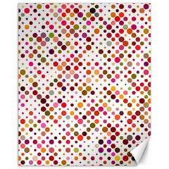 Colorful-polkadot Canvas 11  X 14  by nate14shop