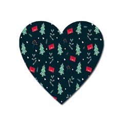 Christmas Pattern Design  Heart Magnet by artworkshop