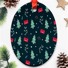 Christmas Pattern Design  Ornament (oval) by artworkshop