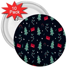 Christmas Pattern Design  3  Buttons (10 Pack)  by artworkshop