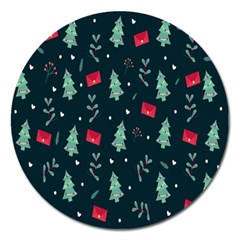 Christmas Pattern Design  Magnet 5  (round) by artworkshop