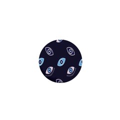 Eyes Evil Eye Blue Pattern Design 1  Mini Buttons by artworkshop