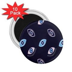 Eyes Evil Eye Blue Pattern Design 2 25  Magnets (10 Pack)  by artworkshop