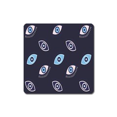 Eyes Evil Eye Blue Pattern Design Square Magnet by artworkshop