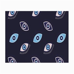 Eyes Evil Eye Blue Pattern Design Small Glasses Cloth by artworkshop