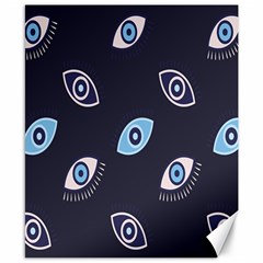 Eyes Evil Eye Blue Pattern Design Canvas 8  X 10  by artworkshop