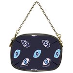 Eyes Evil Eye Blue Pattern Design Chain Purse (Two Sides) Front