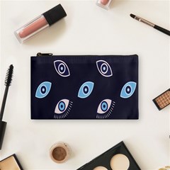 Eyes Evil Eye Blue Pattern Design Cosmetic Bag (small) by artworkshop