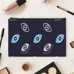 Eyes Evil Eye Blue Pattern Design Cosmetic Bag (Large) Front