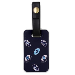 Eyes Evil Eye Blue Pattern Design Luggage Tag (one Side) by artworkshop