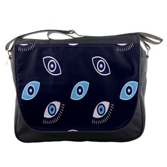 Eyes Evil Eye Blue Pattern Design Messenger Bag by artworkshop