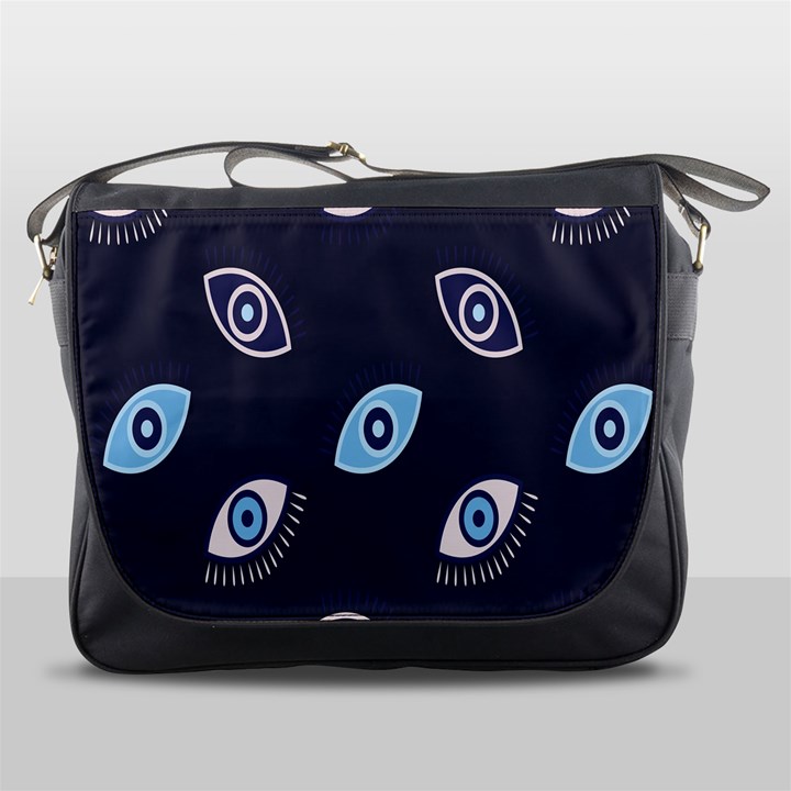 Eyes Evil Eye Blue Pattern Design Messenger Bag