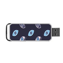 Eyes Evil Eye Blue Pattern Design Portable Usb Flash (one Side) by artworkshop