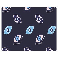 Eyes Evil Eye Blue Pattern Design Double Sided Flano Blanket (medium)  by artworkshop