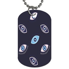 Eyes Evil Eye Blue Pattern Design Dog Tag (one Side) by artworkshop