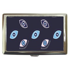 Eyes Evil Eye Blue Pattern Design Cigarette Money Case by artworkshop