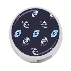 Eyes Evil Eye Blue Pattern Design 4-port Usb Hub (two Sides) by artworkshop