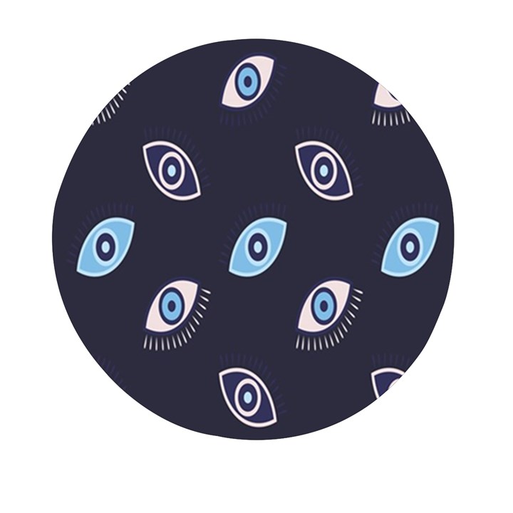 Eyes Evil Eye Blue Pattern Design Mini Round Pill Box