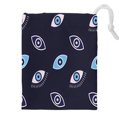 Eyes Evil Eye Blue Pattern Design Drawstring Pouch (4xl) by artworkshop