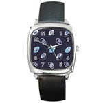 Eyes Evil Eye Blue Pattern Design Square Metal Watch Front