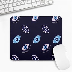 Eyes Evil Eye Blue Pattern Design Large Mousepads by artworkshop