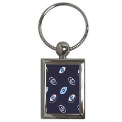 Eyes Evil Eye Blue Pattern Design Key Chain (rectangle) by artworkshop