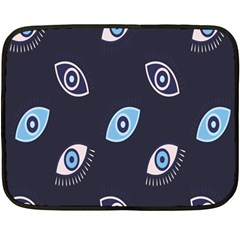 Eyes Evil Eye Blue Pattern Design Double Sided Fleece Blanket (mini)  by artworkshop