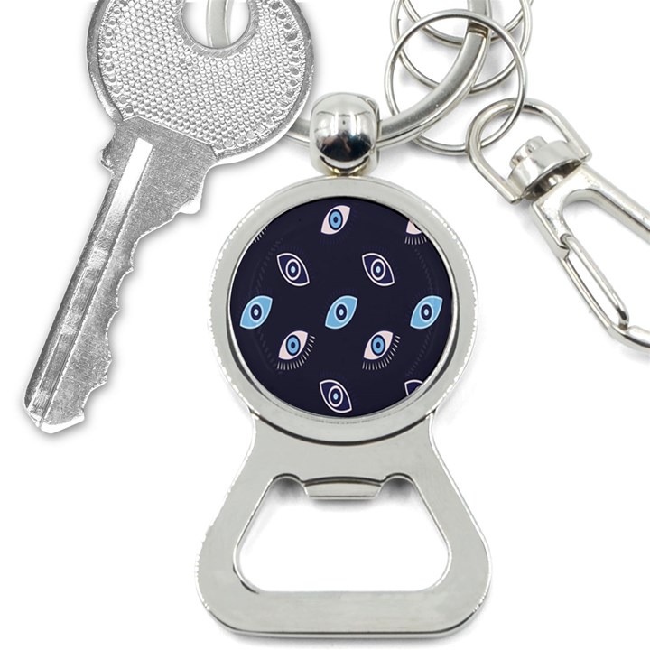 Eyes Evil Eye Blue Pattern Design Bottle Opener Key Chain