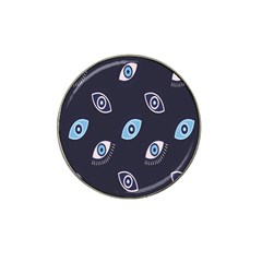 Eyes Evil Eye Blue Pattern Design Hat Clip Ball Marker by artworkshop