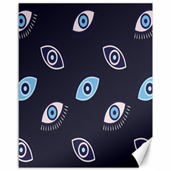 Eyes Evil Eye Blue Pattern Design Canvas 11  X 14  by artworkshop